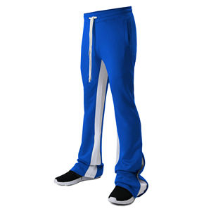 Haute qualité hommes hiver pantalons de survêtement Baggy Flare bas droit incurvé rayures hommes décontracté Streetwear Long cordon toile - Product Image 4