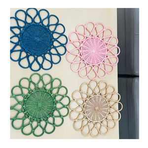 Decorative Handmade Rattan Plate And Rattan <b>Placemat</b> For Serving Bread Fruits And Tea At Dining Table Or Cafe - Product Image 1