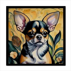 Chihuahua perro Art Nouveau azulejo de cerámica decorativo Backsplash borde accesorio - Product Image 1