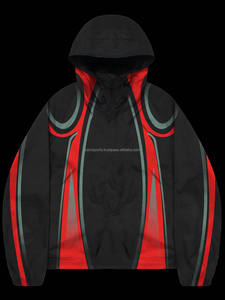 Chaqueta cortavientos de invierno con estilo de talla grande Conjunto fino con cremallera cálida y transpirable al por mayor Conjunto cortavientos de moda personalizado - Product Image 2