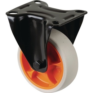ล้อหมุนขนาด 100 มม. รับน้ำหนักได้ 110 กก. แผ่นยาง 104x80 มม. สีเทาอ่อน BS ROLLEN - Product Image 1