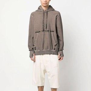 เสื้อฮู้ดผ้าฟลีซผ้าฝ้าย100% สำหรับผู้ชายซักเป็นกรดสำหรับฤดูหนาวดีไซน์ใหม่ - Product Image 4