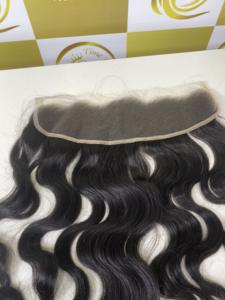 Oreille à oreille frontale HD dentelle transparente prix de gros de haute qualité vierge vietnamien HD noeud invisible tendance cheveux humains - Product Image 4