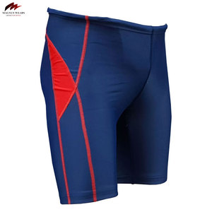 กางเกงขาสั้นรัดรูปแห้งเร็วสำหรับผู้ชายขนาดพลัสไซส์ลายพื้น - Product Image 2
