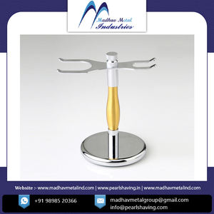 Soporte de brocha de afeitar Madhav Metal Blue Moisturizing de metal personalizado de nueva colección disponible a bajo precio - Product Image 5