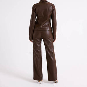 Venta caliente Nueva llegada Pantalones de cuero de las mujeres Pantalones de cuero de color personalizado de alta calidad Hecho en Pakistán - Product Image 6