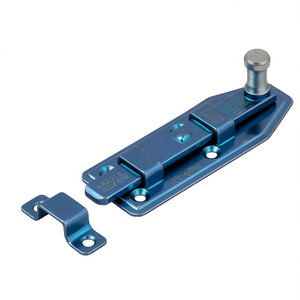 VORMANN กลอนหน้าต่างเหล็กแบบข้อเหวี่ยง ชุบสังกะสีสีน้ำเงิน ความยาว 80 มม. กว้าง 30 มม. แพ็ค 10 ชิ้น อุปกรณ์เสริมรางม่าน - Product Image 3