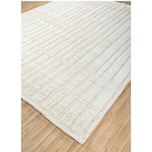 พรมขนสัตว์สีงาช้าง Zuri ทอมือ รูปทรงสี่เหลี่ยมผืนผ้าขนาดใหญ่ ลายทาง สำหรับตกแต่งห้องนั่งเล่นหรือทางเดิน รุ่น Ra-1116 - Product Image 2