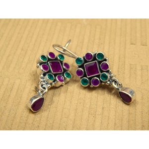 Pendientes de piedras preciosas de rubí y ónix estilo bohemio 925 pendientes de boda de plata esterlina regalo para ella pendientes de moda de varios estilos - Product Image 2