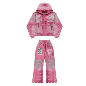 Chándal con Serigrafía Personalizada, Diseño Holgado de Moda, 100% Felpa de Algodón, Perfecto para Uso Diario, Unisex - Product Image 2