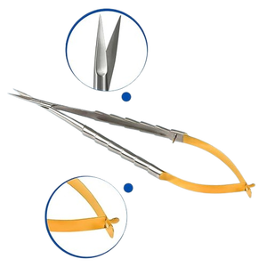 Tijeras Microquirúrgicas Castroviejo de Alta Calidad, Rectas, de Acero Inoxidable, Instrumento Manual para Microcirugía - Product Image 2