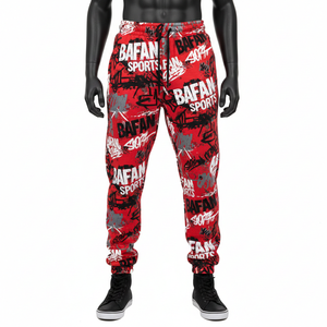 กางเกงจ็อกเกอร์ขนแกะ GSM สำหรับผู้ชายกางเกงจ็อกเกอร์สำหรับวิ่งสีดำสีเทาแดงพิมพ์ลายพิมพ์โลโก้ได้ตามต้องการ - Product Image 1