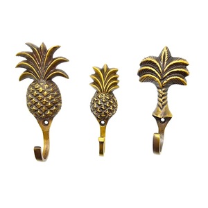 Brass Luxury <b>Wall</b> <b>Coat</b> <b>Hooks</b> & Pineapple Shape Clothes Hangers with Customized Logo Easy Installation <b>for</b> Living Room - Product Image 5