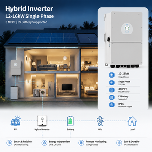 Onduleur hybride monophasé basse tension SUN-16K-SG01LP1-EU 3 MPPT 16kW compatible batterie - Product Image 3