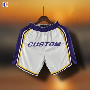 Short en maille respirant de basket-ball vintage en dentelle, décontracté et uni, imprimé avec logo personnalisé de haute qualité - Product Image 6