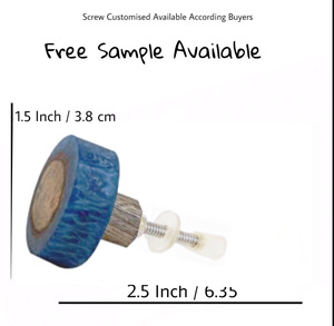 Artisanat Bleu Bois Résine Tiroir Bouton et Poignée De Tirage Polyvalent pour Cuisine Chambre Commode Hôtel Utilisation - Product Image 3