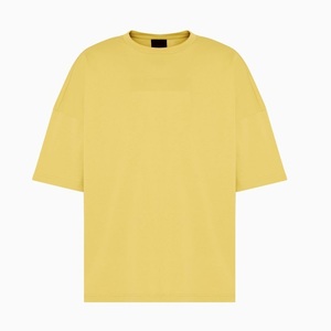 T-shirt décontracté populaire pour hommes, couleur unie, col rond, 100% coton, vente en gros, été, lavé, tendance, manches courtes - Product Image 4