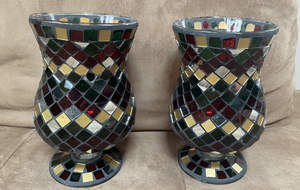 New 2024 Creative Mosaic <b>Hurricane</b> Candlestick Home Decoration Handmade <b>Candle</b> <b>Holder</b> Candlestick Decor Miniature Home Decor - Product Image 3