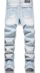 กางเกงยีนส์ทรงแบนเรียบระบายอากาศได้สำหรับออกกำลังกายแนวสตรีทออกซ์ฟอร์ดวินเทจแบบลำลอง - Product Image 2