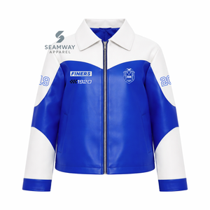 Chaqueta de Cuero PU para Mujer Zeta Phi Beta, con Cierre Frontal, Bordado Suave, Estilo Casual y Elegante - Product Image 1