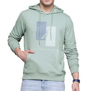 High Quality Cotton French Terry Oversize Hoodie Men <b>Thick</b> <b>Fleece</b> Windproof 370g Drop Shoulder Street Wear Customizable Plain - Product Image 1