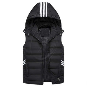 Invierno más chaleco grande sombrero chaleco desmontable descarga Parka abrigo para hombres Unisex cálido grueso chaquetas sin mangas hombres - Product Image 1