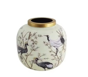 Prix de gros Porte-fleurs Design perlé attrayant Pot de fleur en verre et dessus de table tendance Vases décoratifs en métal - Product Image 6