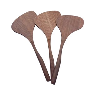 Premium Natural Walnut <b>Wooden</b> Kitchen Utensil Set Handmade Solid Wood <b>Cooking</b> <b>Spoons</b> Spatulas Heat-Resistant Serving Tools - Product Image 2