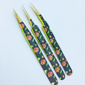 Hello Design Logo Pinzas de extensión de pestañas de acero inoxidable Volumen sólido Punta puntiaguda Pinzas sostenibles competitivas visón - Product Image 3