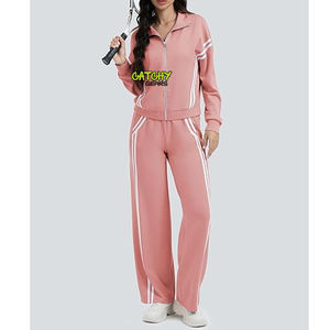 Vente en gros d'ensemble de survêtements personnalisés pour femmes ensemble de survêtement de sport pour femmes ensemble de haut à manches longues et de jogging pour femmes - Product Image 2