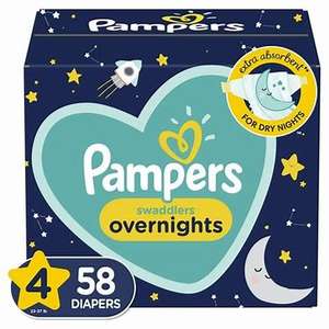 Pañales Pampers Swaddlers Overnights de Ajuste Cómodo para Bebés Recién Nacidos, Suaves, Transpirables, con Protección Nocturna Contra Fugas - Product Image 1