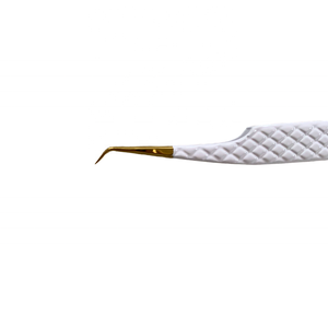 Pinzas de extensión de pestañas, venta al por mayor, pestañas de Color oro blanco y etiqueta privada personalizada y pinzas de pestañas para instrumentos de belleza - Product Image 5