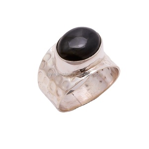 แหวนเงินสเตอร์ลิง925ดีไซน์หายากเครื่องประดับเงินแท้ทำด้วยมือแหวนเงินชั้นดี - Product Image 1