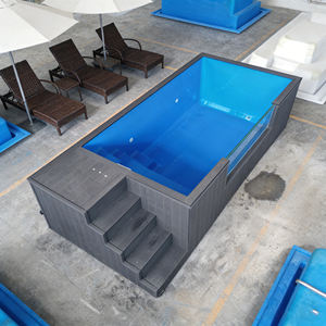 Piscina de Fibra de Vidrio de Lujo para Exteriores, Ventana de Vidrio Acrílico, Contenedor de Envío Prefabricado de 20 pies y 40 pies - Product Image 4