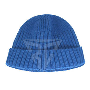 Bonnet tricoté décontracté à revers 100% coton Vente en gros Unisexe Toutes les couleurs Hiver Respirant Imperméable Réglable Logo personnalisé - Product Image 1