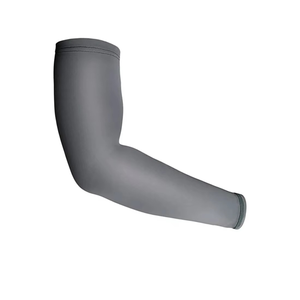 Manguito de brazo personalizado, estampado, adelgazante, de tela de seda helada UPF 50+, de secado rápido, transpirable, para deportes, ciclismo, pesca y protección solar, de color liso. - Product Image 3
