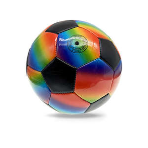 N ° 5 Performance d'entraînement épaissie Football arc-en-ciel en PVC réfléchissant - Product Image 1