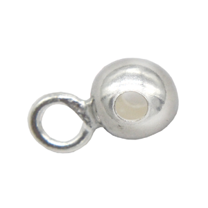 Bélière en argent sterling avec boucle en dessous, apprêts et composants en argent sterling, composant de bijoux en argent sterling - Product Image 4