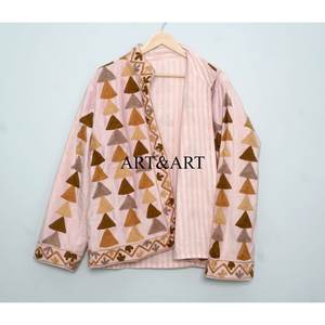 Boho Chic Eco-Friendly Quick Dry Luxury <b>Velvet</b> Suzani Embroidered Floral Regular Cotton Quilted High Quality Jacket <b>Women</b> - Product Image 6