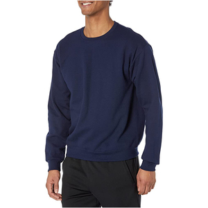 Sweat-shirt unisexe à manches longues et col rond, en molleton de coton noir, vêtement vierge pour la personnalisation de marque - Product Image 1