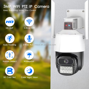 กล้องวงจรปิด 3MP WiFi PTZ สำหรับภายนอกอาคาร ติดตามอัตโนมัติ ตรวจจับมนุษย์ พร้อมไฟส่องสว่างคู่ มองเห็นในเวลากลางคืน - Product Image 2