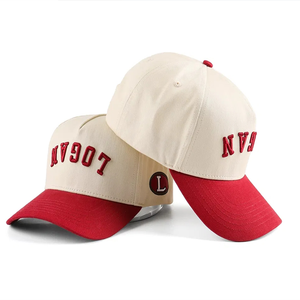 Gorra de béisbol con logotipo bordado 3D de diseño personalizado para hombre tela de pana de alta calidad ajustable 5 paneles deportivos Velour Herringbone - Product Image 1