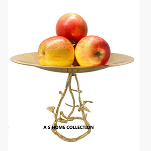 Soporte de diseño con forma de rama frondosa tradicional Ceremonias chapadas en oro Eventos religiosos Cuenco de frutas y cenas familiares - Product Image 1
