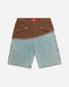 Pantalones Cortos Vaqueros para Hombre, Diseño Único, Colores Claros, Estilo Urbano, Lavado Medio, Precio Económico - Product Image 1