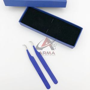 แหนบต่อขนตาปลอมทำจากสเตนเลสสตีล90องศาคุณภาพสูงเพื่อการต่อขนตาปลอมแบบยั่งยืน - Product Image 2