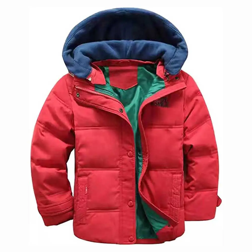 Полностью теплая ветрозащитная куртка-пуховик для детей, наполненная хлопковой полиэфирной водонепроницаемой курткой