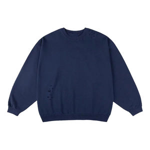 Sudaderas Personalizadas para Hombre de Alta Calidad, Estilo Holgado con Hombros Caídos, Lavado Ácido, Desgastadas y Rotos, para Invierno - Product Image 4