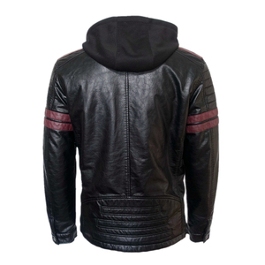 Wholesale Men Genuine Premium Leather Slim Fit Biker Style Winter Fashion Motorcycle <b>Jacket</b> Windproof <b>Waterproof</b> Sheep Stand - Product Image 3