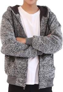 100% algodón forrado sólido Oversized Streetwear Hoodie - Product Image 4