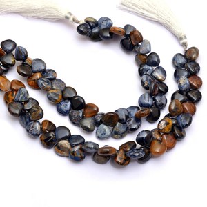 AAA + Pietersite Gemstone 10mm Lisse Coeur Perles Lâches Naturel Pietersite Semi Précieuse Pierres Précieuses Briolette Perles pour Bijoux - Product Image 6